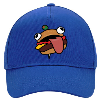 Fortnite Durr Burger, Ultimate Adult Hat BLUE, (100% COTTON DRILL, ADULT, UNISEX, ONE SIZE)