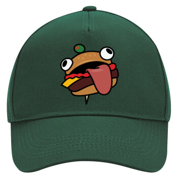 Fortnite Durr Burger, Adult Ultimate Hat GREEN, (100% COTTON DRILL, ADULT, UNISEX, ONE SIZE)