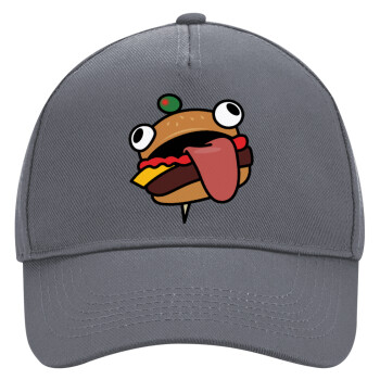 Fortnite Durr Burger, Ultimate Adult Hat Grey, (100% COTTON DRILL, ADULT, UNISEX, ONE SIZE)