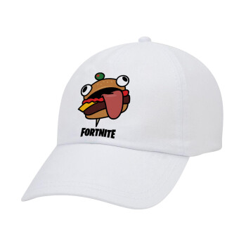 Fortnite Durr Burger, Καπέλο Ενηλίκων Baseball Λευκό 5-φύλλο (POLYESTER, ΕΝΗΛΙΚΩΝ, UNISEX, ONE SIZE)