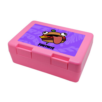 Fortnite Durr Burger, Παιδικό δοχείο κολατσιού ΡΟΖ 185x128x65mm (BPA free πλαστικό)