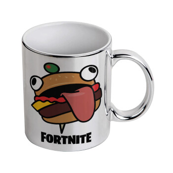 Fortnite Durr Burger, Mug ceramic, silver mirror, 330ml