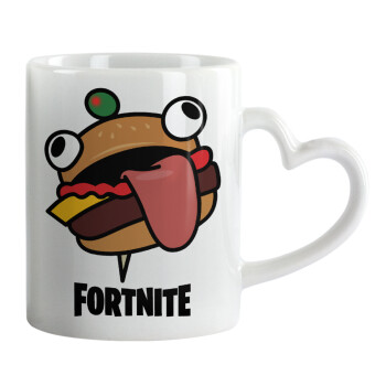 Fortnite Durr Burger, Mug heart handle, ceramic, 330ml