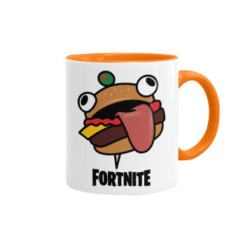 Fortnite Durr Burger, Mug colored orange, ceramic, 330ml