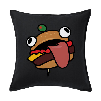 Fortnite Durr Burger, Sofa cushion black 50x50cm includes filling