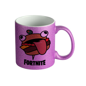 Fortnite Durr Burger, Κούπα Μωβ Glitter που γυαλίζει, κεραμική, 330ml