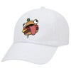 Adult Baseball Cap White 5-panel (POLYESTER, ADULT, UNISEX, ONE SIZE)