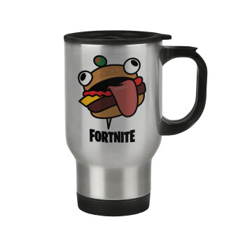 Fortnite Durr Burger, Stainless steel travel mug with lid, double wall 450ml