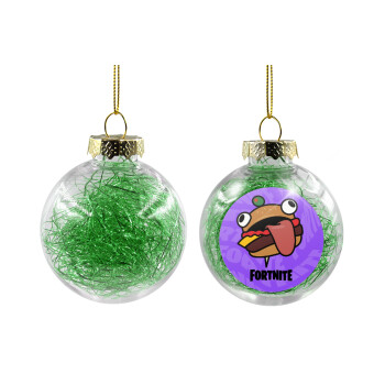 Fortnite Durr Burger, Transparent Christmas tree ball ornament with green filling 8cm