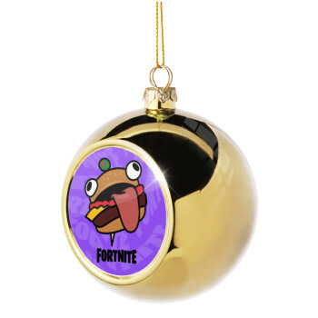 Fortnite Durr Burger, Golden Christmas tree ball ornament 8cm