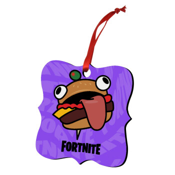 Fortnite Durr Burger, Χριστουγεννιάτικο στολίδι polygon ξύλινο 7.5cm