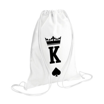 King, Backpack pouch GYMBAG white (28x40cm)