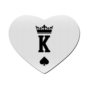 King, Mousepad heart 23x20cm