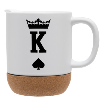 King, Ceramic coffee mug Cork (MAT), 330ml (1pcs)