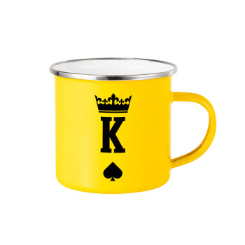 King, Yellow Enamel Metallic Cup 360ml