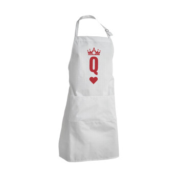 Queen, Adult Chef Apron (with sliders and 2 pockets)