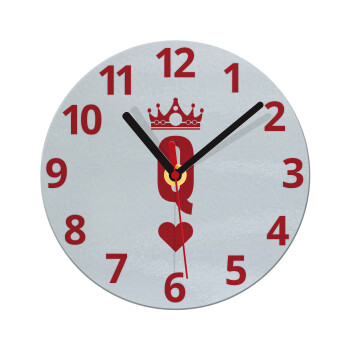 Queen, Ρολόι τοίχου γυάλινο (20cm)