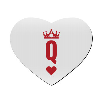 Queen, Mousepad heart 23x20cm