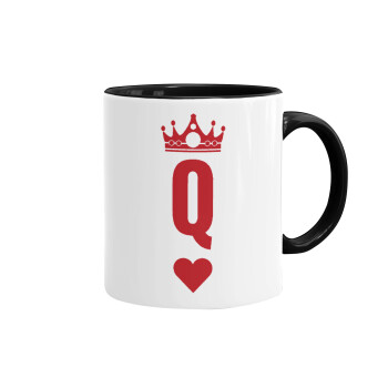 Queen, Mug colored black, ceramic, 330ml