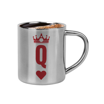 Queen, Double-wall metal cup for espresso (220ml)