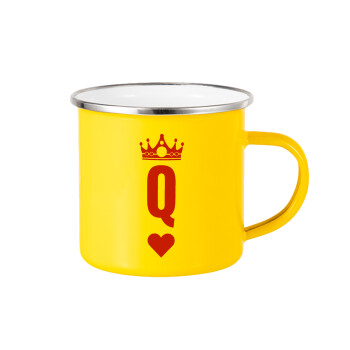 Queen, Yellow Enamel Metallic Cup 360ml