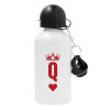 Metal water bottle, White, aluminum 500ml