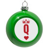 Green Christmas tree ornament bauble 8cm