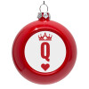 Red Christmas tree ornament bauble 8cm