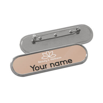 Spa Beauty & Wellness, Name Tags/Badge Metal Round Pin/Safety  (7x2cm)
