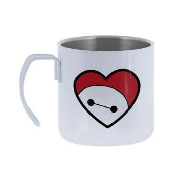 Baymax heart, Mug Stainless steel double wall 400ml