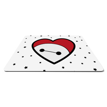 Baymax heart, Mousepad rect 27x19cm