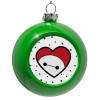 Green Christmas tree ornament bauble 8cm