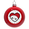 Red Christmas tree ornament bauble 8cm