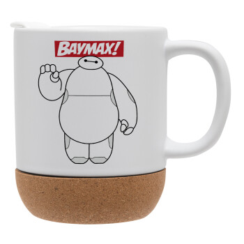 Baymax hi, Ceramic coffee mug Cork (MAT), 330ml (1pcs)