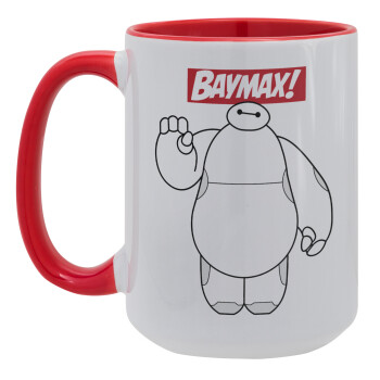 Baymax hi, Κούπα Mega 15oz, κεραμική Κόκκινη, 450ml