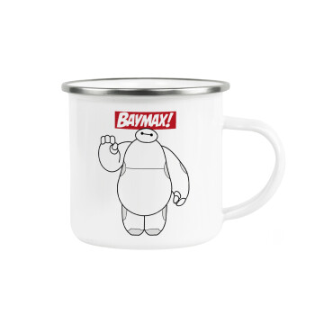 Baymax hi, Metallic enamel cup white 360ml