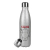 Metallic Glitter Silver Thermos Flask (Stainless steel), double-walled, 500ml