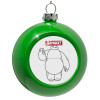 Green Christmas tree ornament bauble 8cm