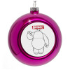 Purple Christmas tree ornament bauble 8cm