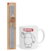 Easter Set, Ceramic Cup (330ml) & Easter aromatic flat candle (30cm) (GRAY)