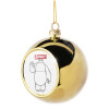 Golden Christmas tree ball ornament 8cm