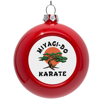 Miyagi-do karate, Red Christmas tree ornament bauble 8cm