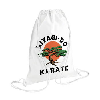 Miyagi-do karate, Backpack pouch GYMBAG white (28x40cm)