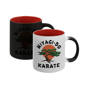 Miyagi-do karate, Κούπα Μαγική εσωτερικό κόκκινο, κεραμική, 330ml που αλλάζει χρώμα με το ζεστό ρόφημα (1 τεμάχιο)