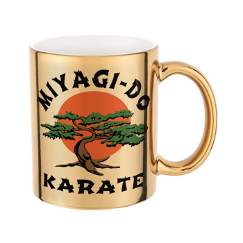 Miyagi-do karate, Mug ceramic, gold mirror, 330ml