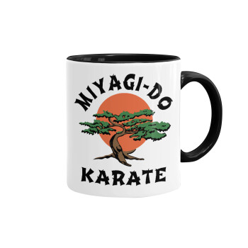 Miyagi-do karate, Mug colored black, ceramic, 330ml
