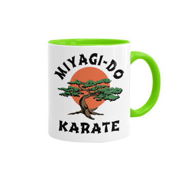 Miyagi-do karate, Mug colored light green, ceramic, 330ml