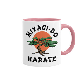 Miyagi-do karate, Mug colored pink, ceramic, 330ml