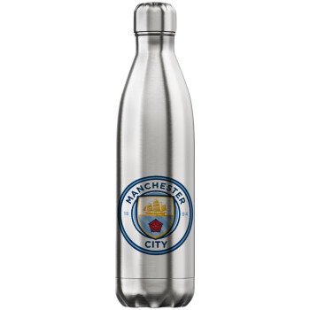 Manchester City FC , Inox (Stainless steel) hot metal mug, double wall, 750ml