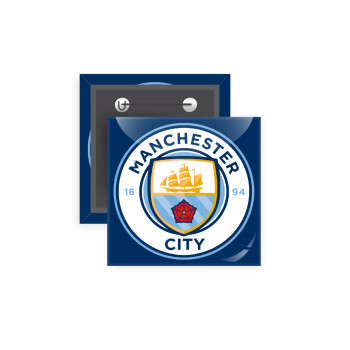 Manchester City FC , Κονκάρδα παραμάνα τετράγωνη 5x5cm